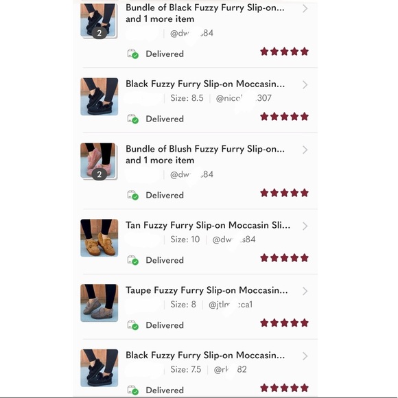 Burgundy Fuzzy Furry Slip-on Moccasin Slippers - Picture 8 of 12